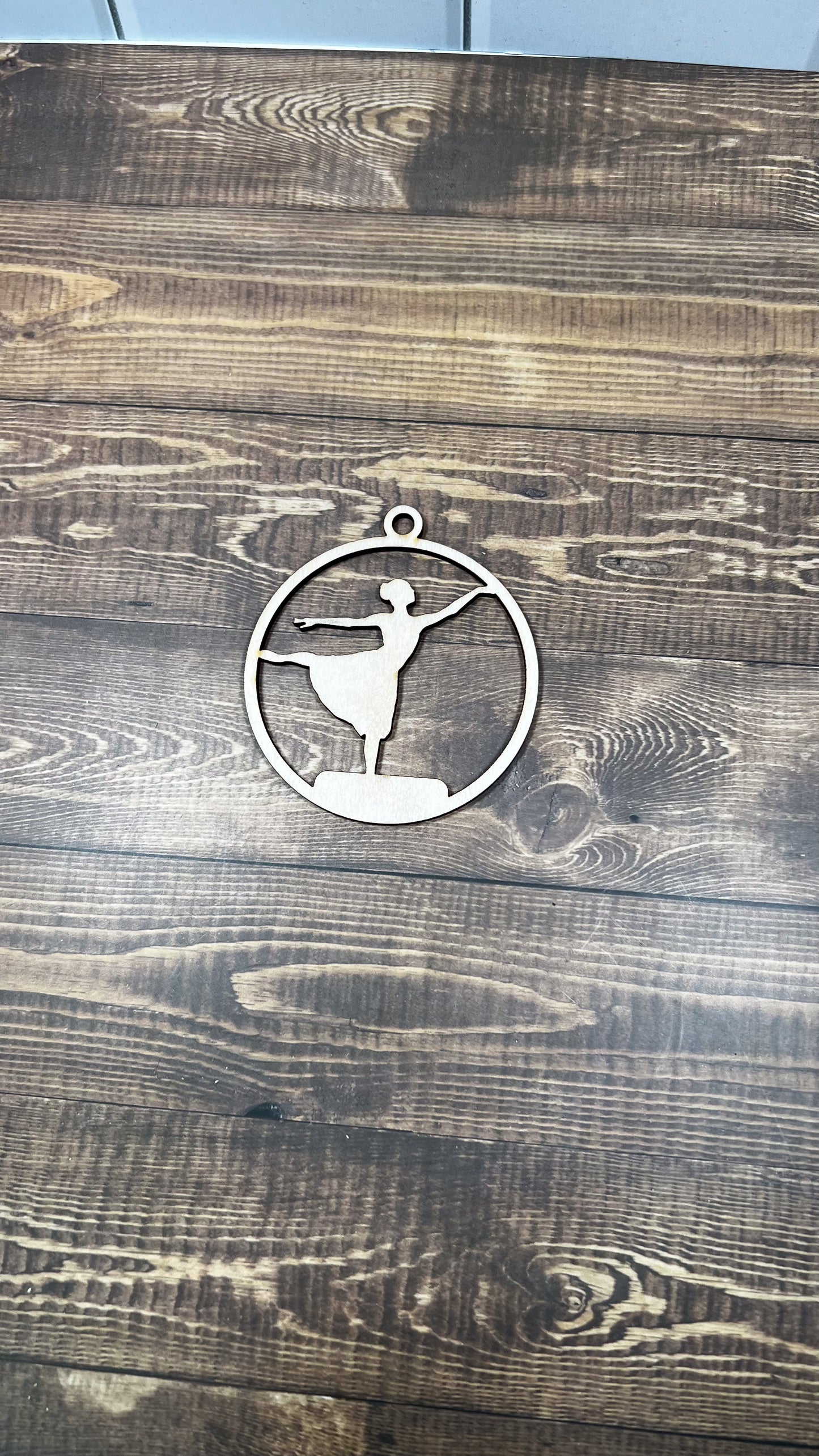 Ballet Ornament, Wooden Sports Ornament, Sports Ornament, Engraved Ornament, Laser Engraved Wood Ornament