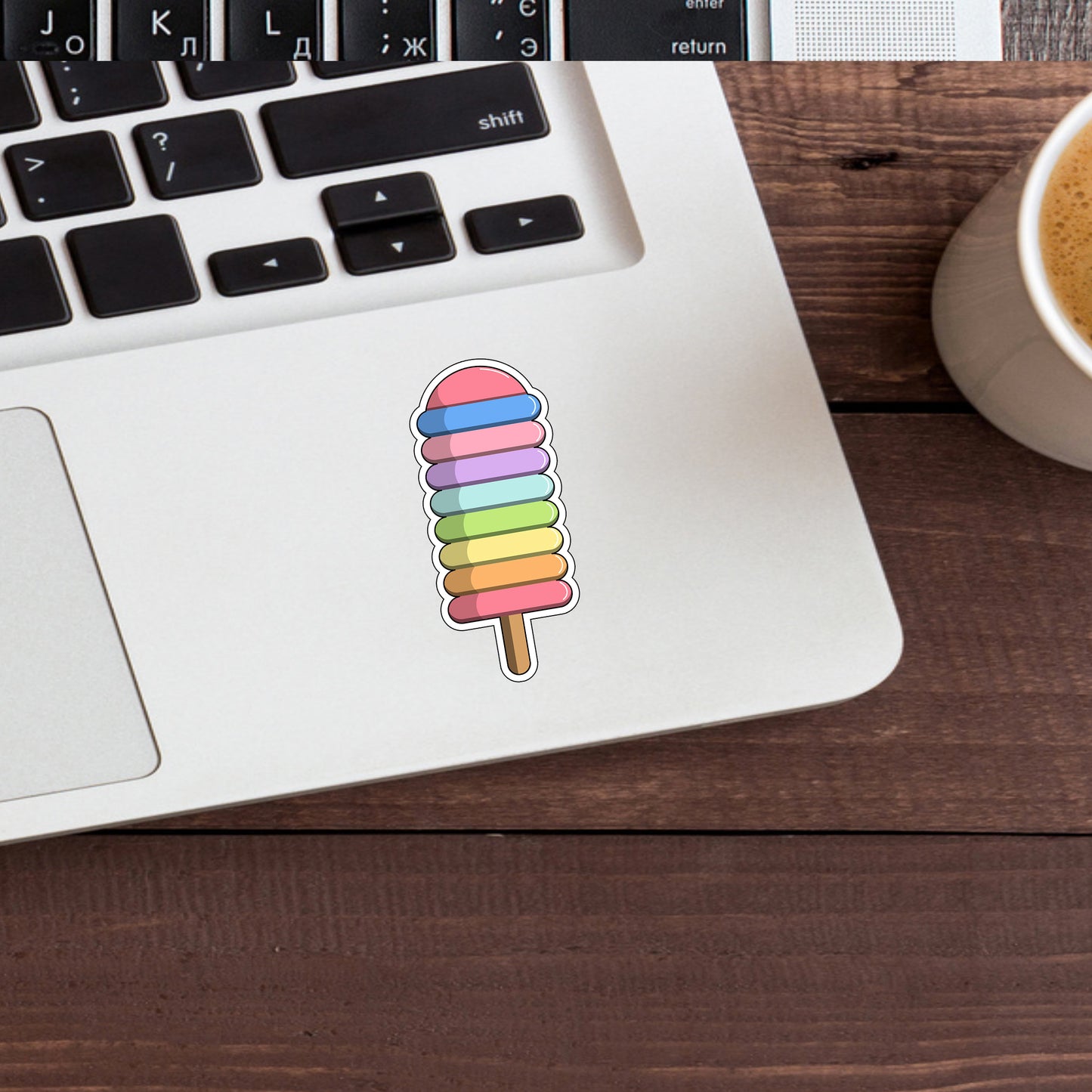 Ice Cream Sticker, Express Yourself with our Unique Vinyl Stickers for Laptops, Tablets, and More!