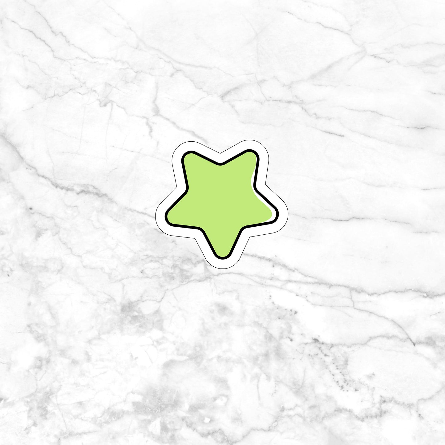 Green Star Sticker, Express Yourself with our Unique Vinyl Stickers for Laptops, Tablets, and More!