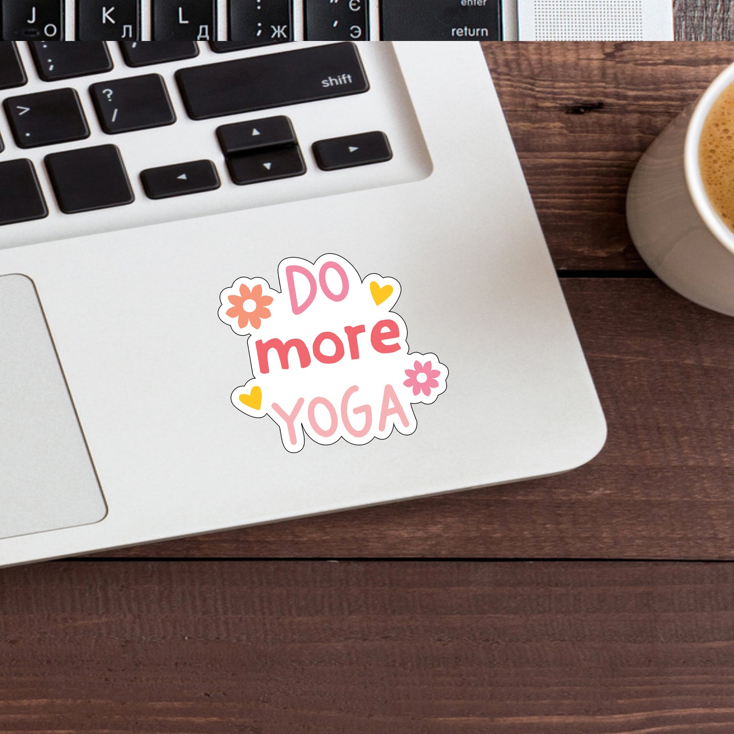 Do More Yoga Stickers, Express Yourself with our Unique Vinyl Stickers for Laptops, Tablets, and More!