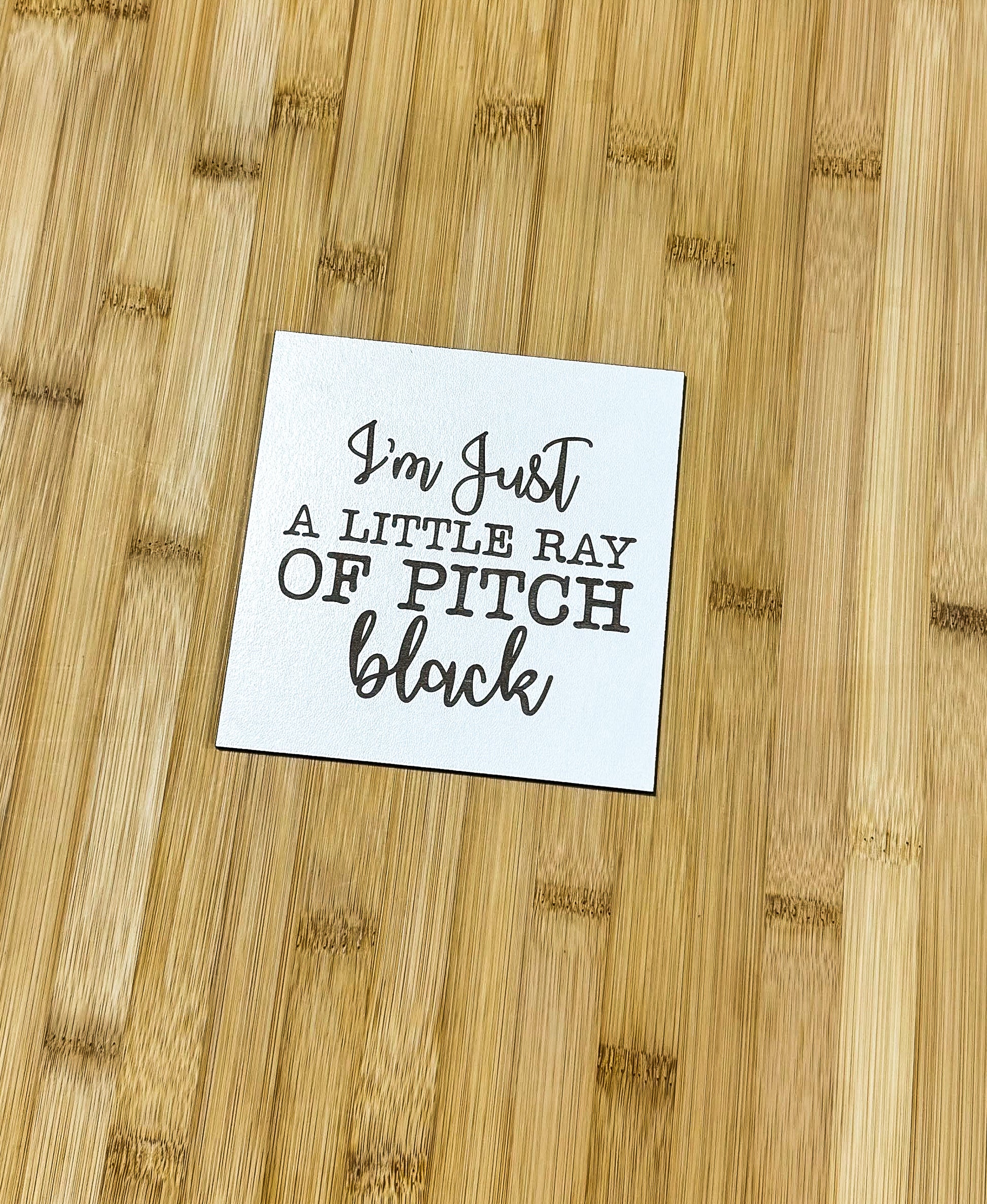 a piece of paper that says i'm just a little ray of pitch block