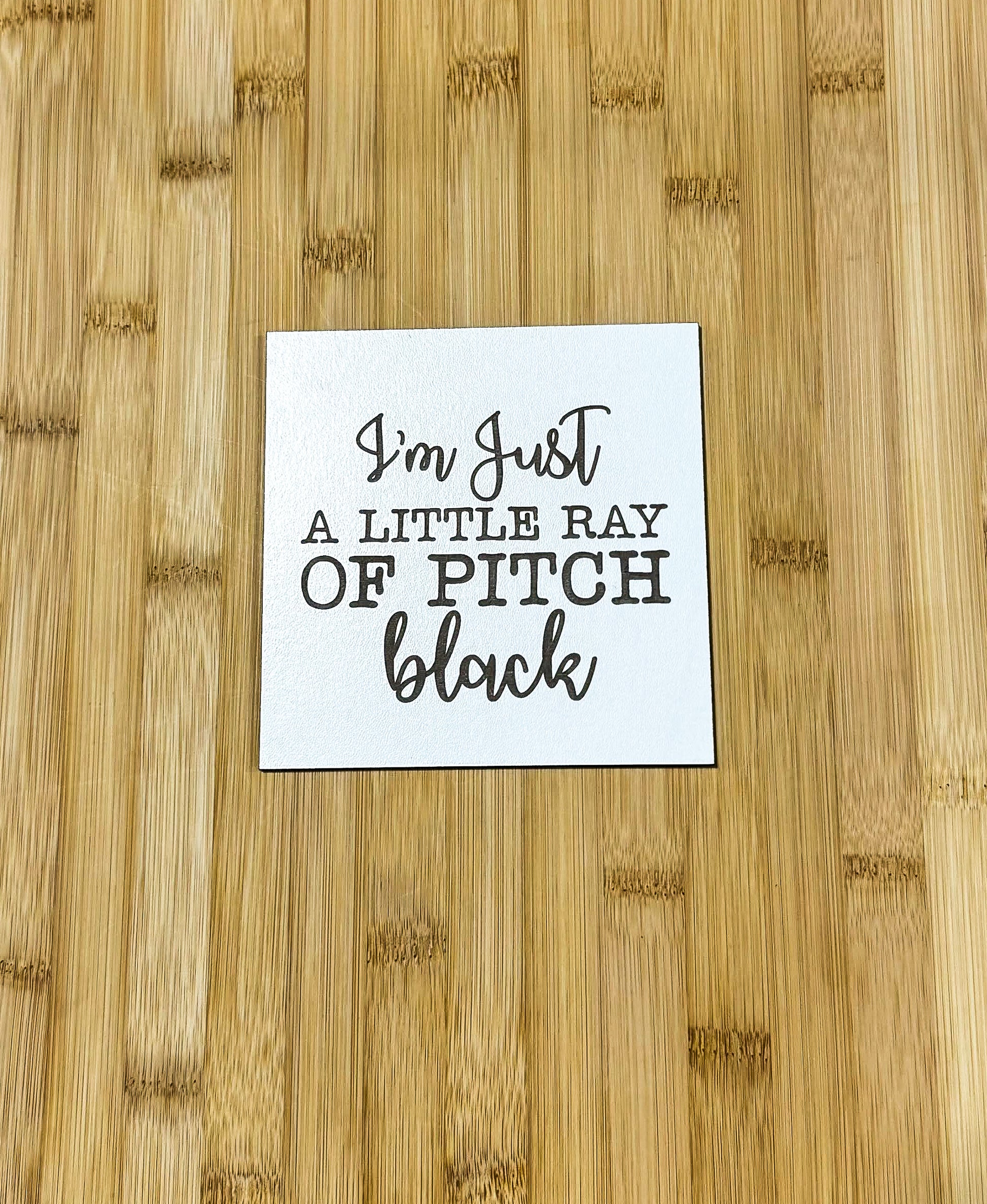 a piece of paper that says i'm just a little ray of pitch block