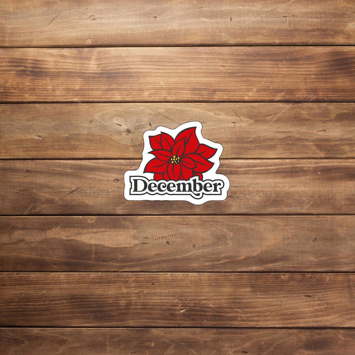 December Flower Sticker