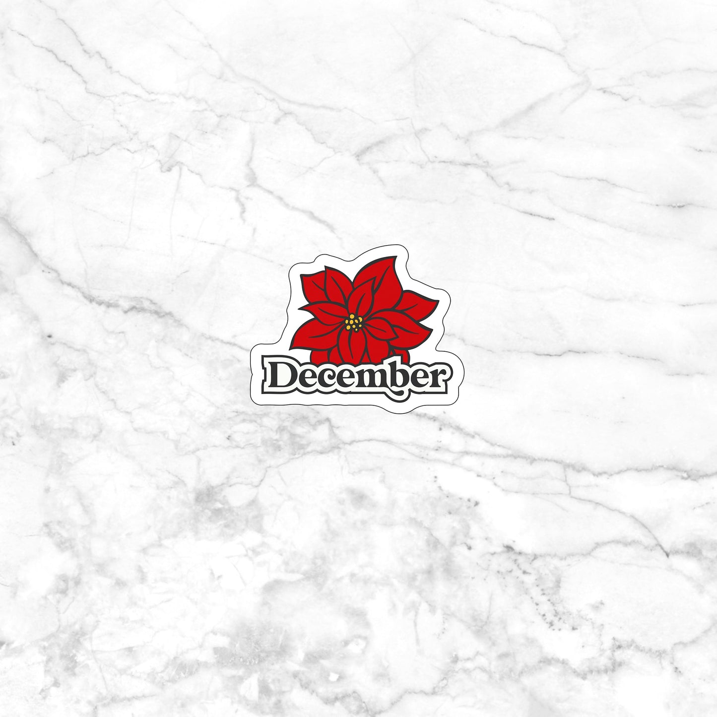 December Flower Sticker