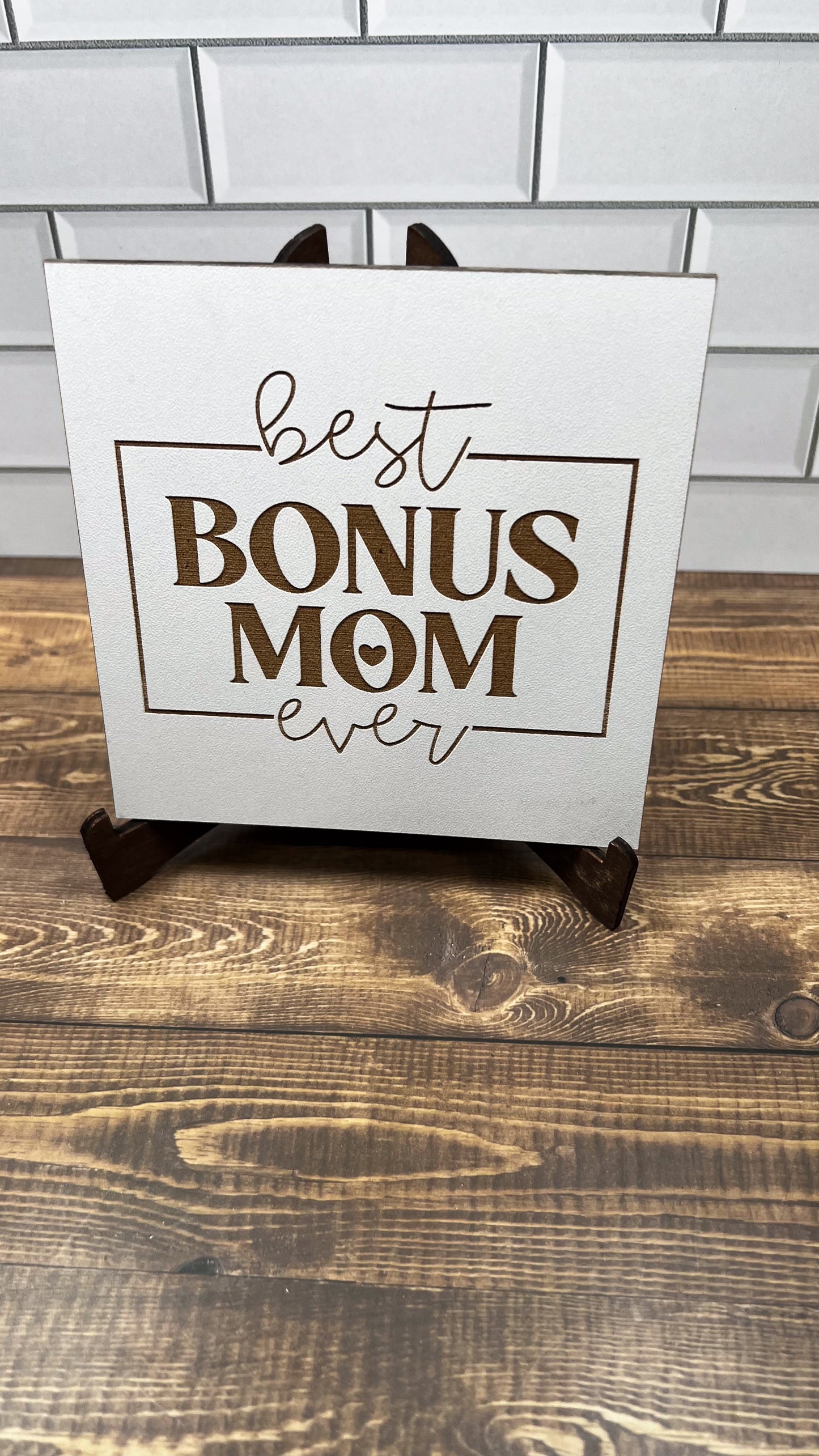 Best Bonus Mom  "5x5 " sign, Scrabble Tile, Wall Art