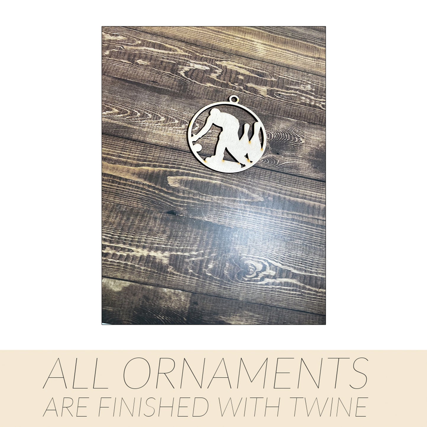 Bowling Ornament, Wooden Sports Ornament, Sports Ornament, Engraved Ornament, Laser Engraved Wood Ornament