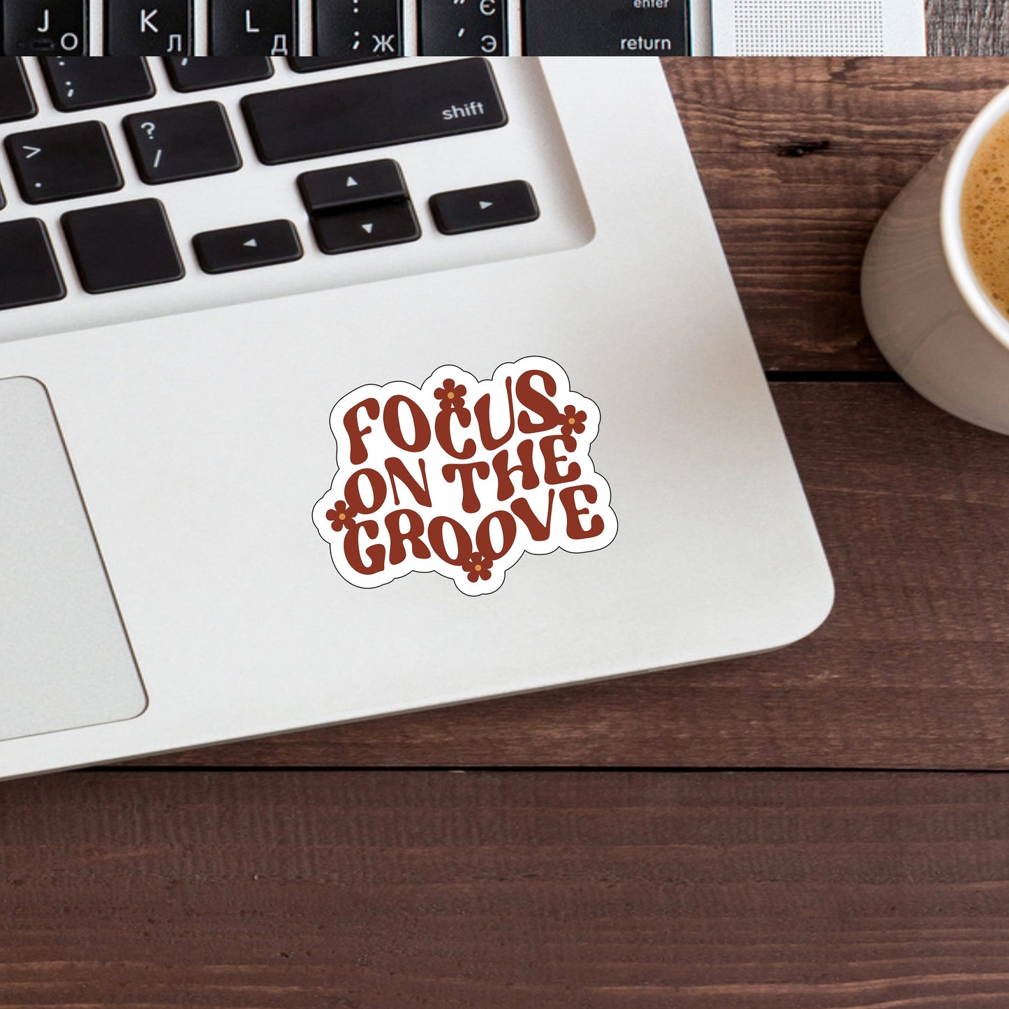 Focus on the groove  Sticker,  Vinyl sticker, laptop sticker, Tablet sticker