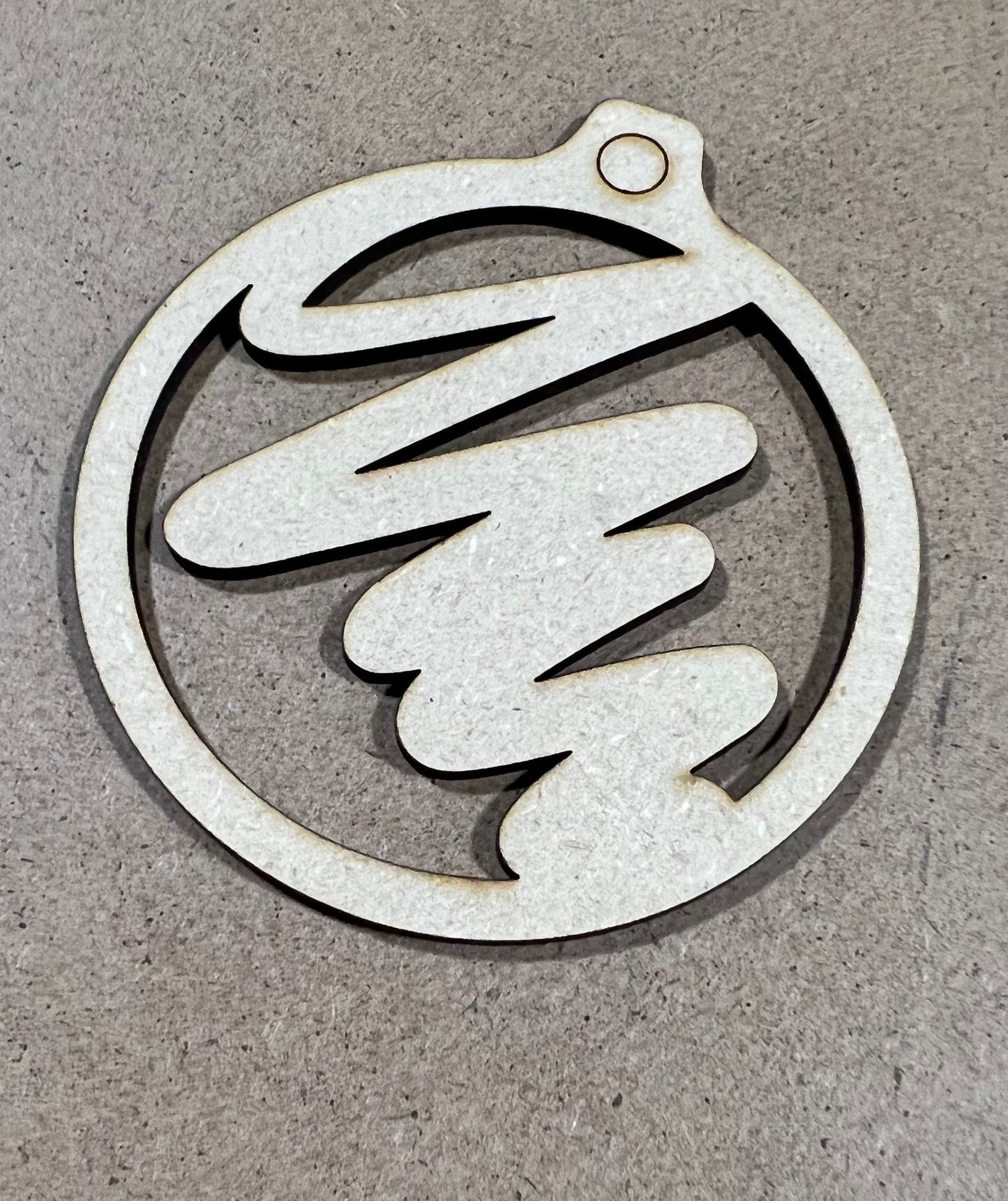 Abstract Ornament ,  Laser Engraved Ornament , Christmas Ornament