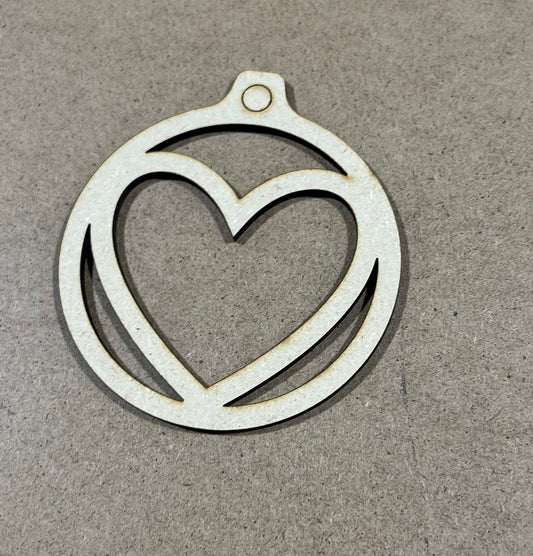 Heart Ornament , Laser Engraved Ornament , Christmas Ornament