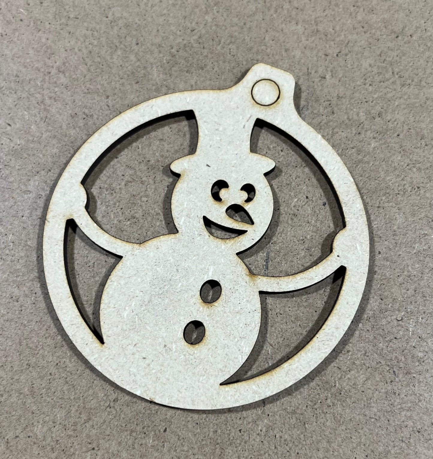 Snowman Ornament , Laser Engraved Ornament , Christmas Ornament