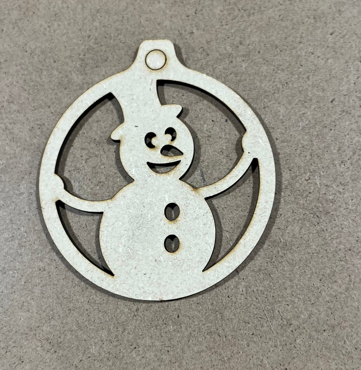 Snowman Ornament , Laser Engraved Ornament , Christmas Ornament