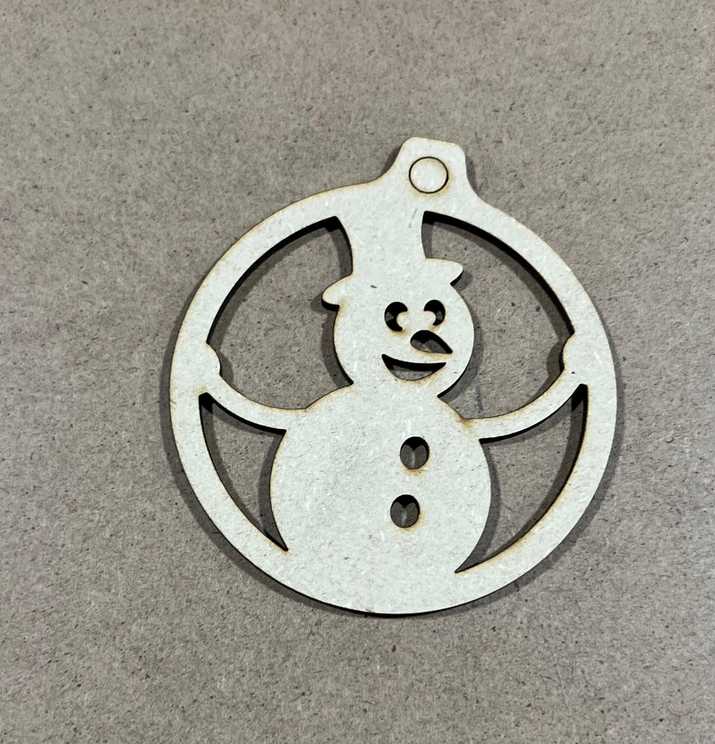 Snowman Ornament , Laser Engraved Ornament , Christmas Ornament