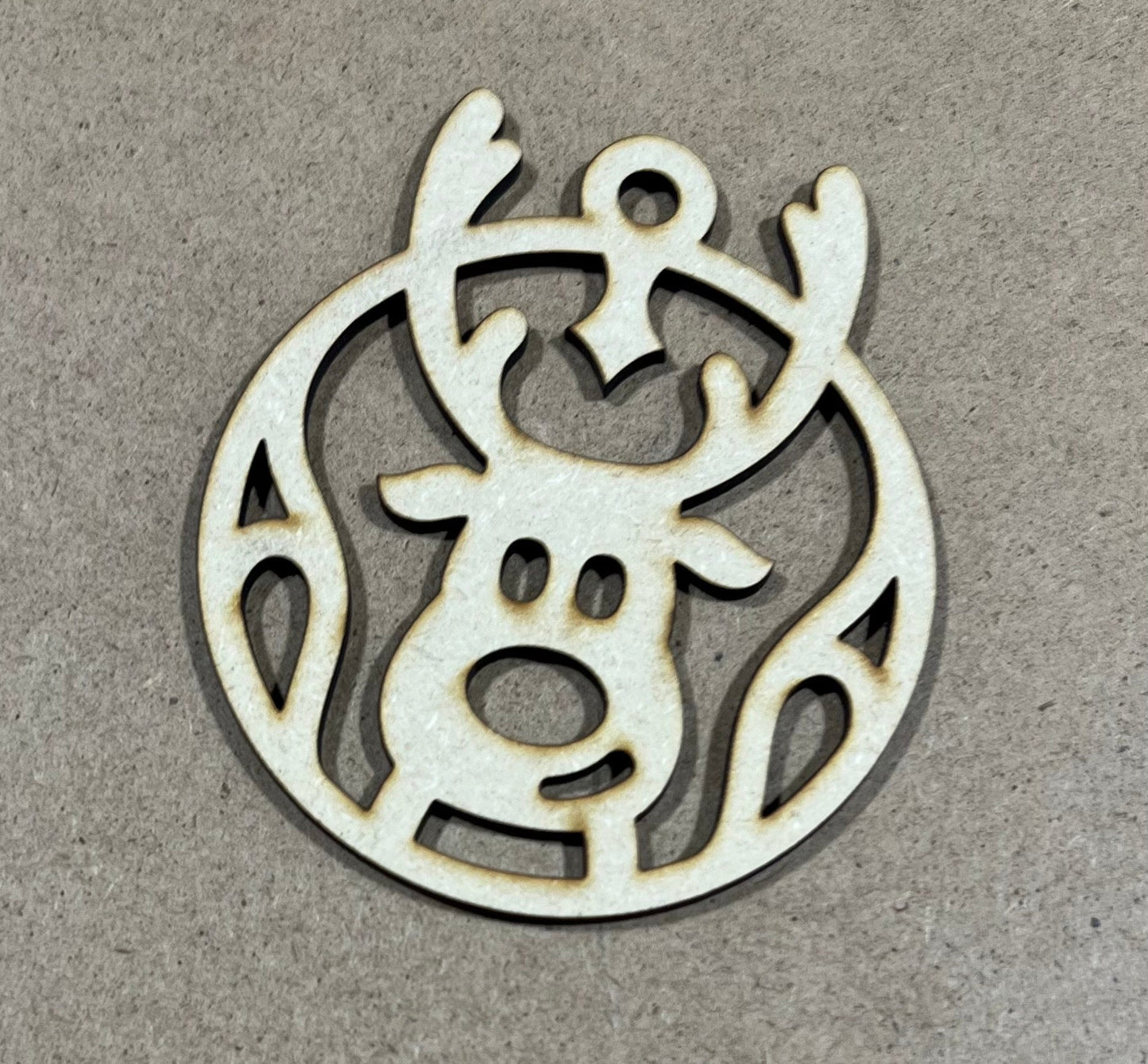 Reindeer Ornament  , Laser Engraved Ornament , Christmas Ornament