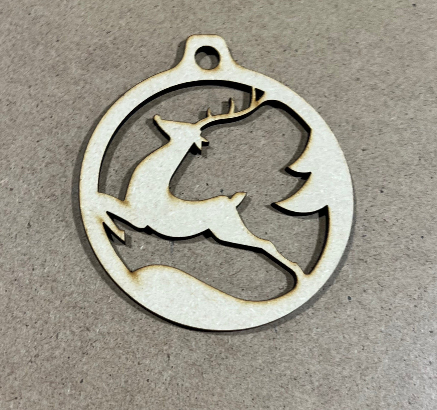 Reindeer Ornament  , Laser Engraved Ornament , Christmas Ornament