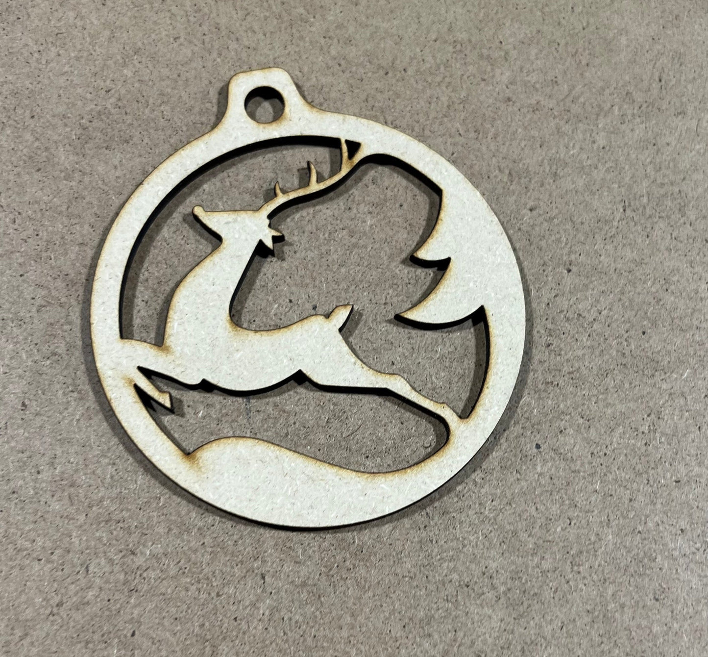 Reindeer Ornament  , Laser Engraved Ornament , Christmas Ornament