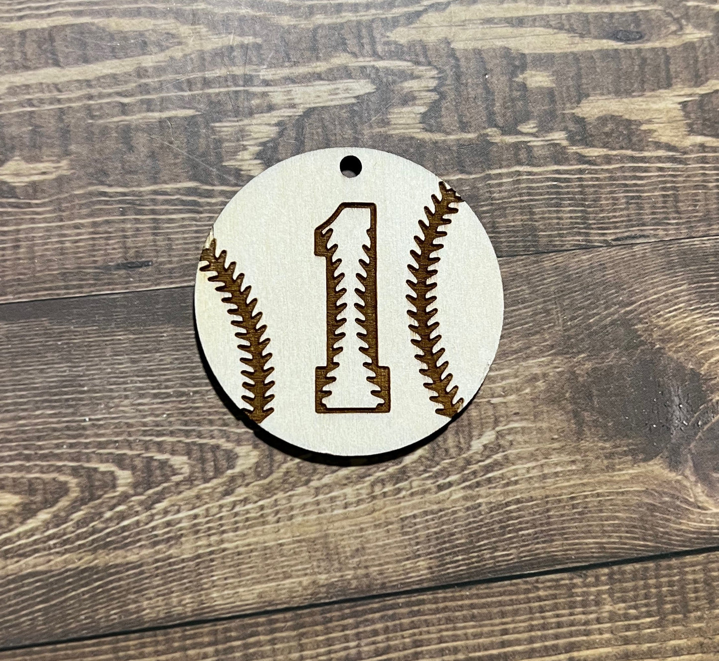 Baseball Number Keychain,  Baseball Keychains