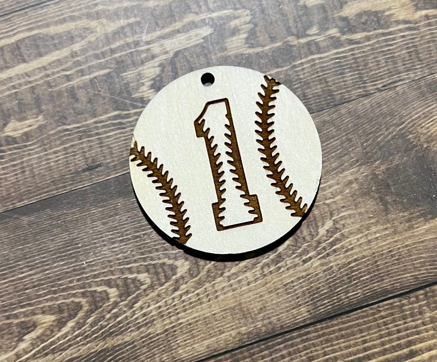 Baseball Number Keychain,  Baseball Keychains