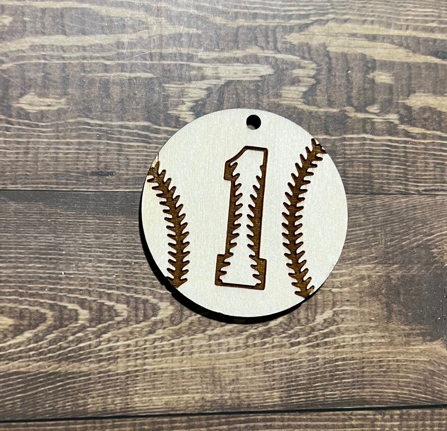 Baseball Number Keychain,  Baseball Keychains