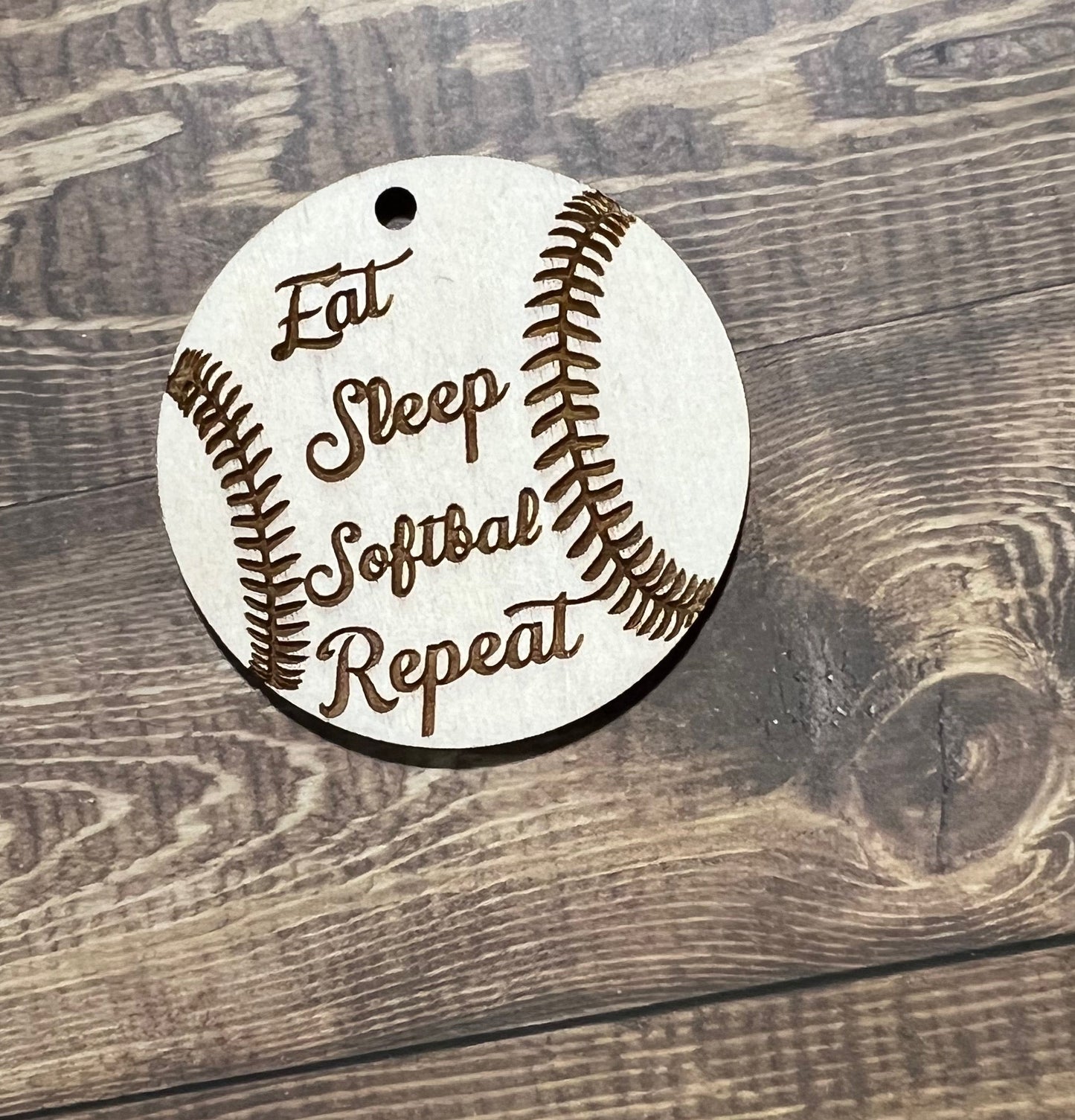 Eat Sleep Softball Keychain,  Baseball Keychains