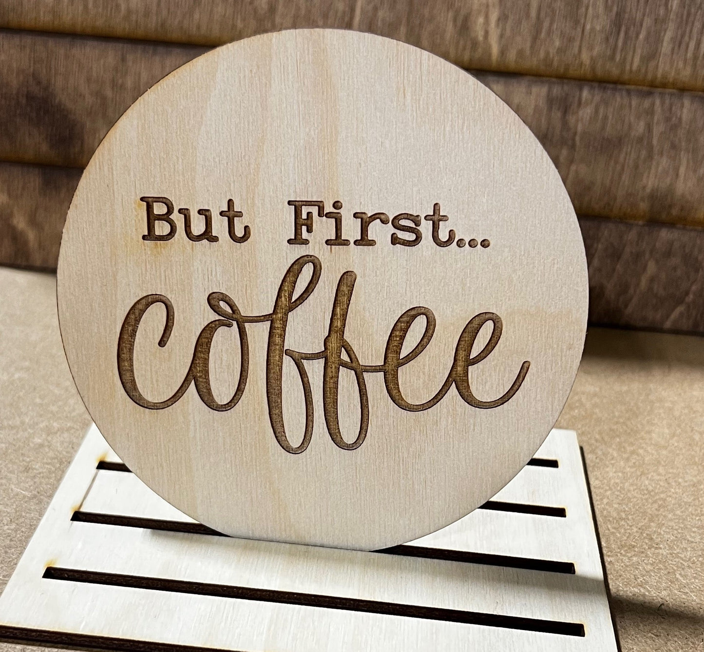 Coffee Coaster, Engraved Wood Coaster Set, Home Decor, Baltic Birch, Coasters,