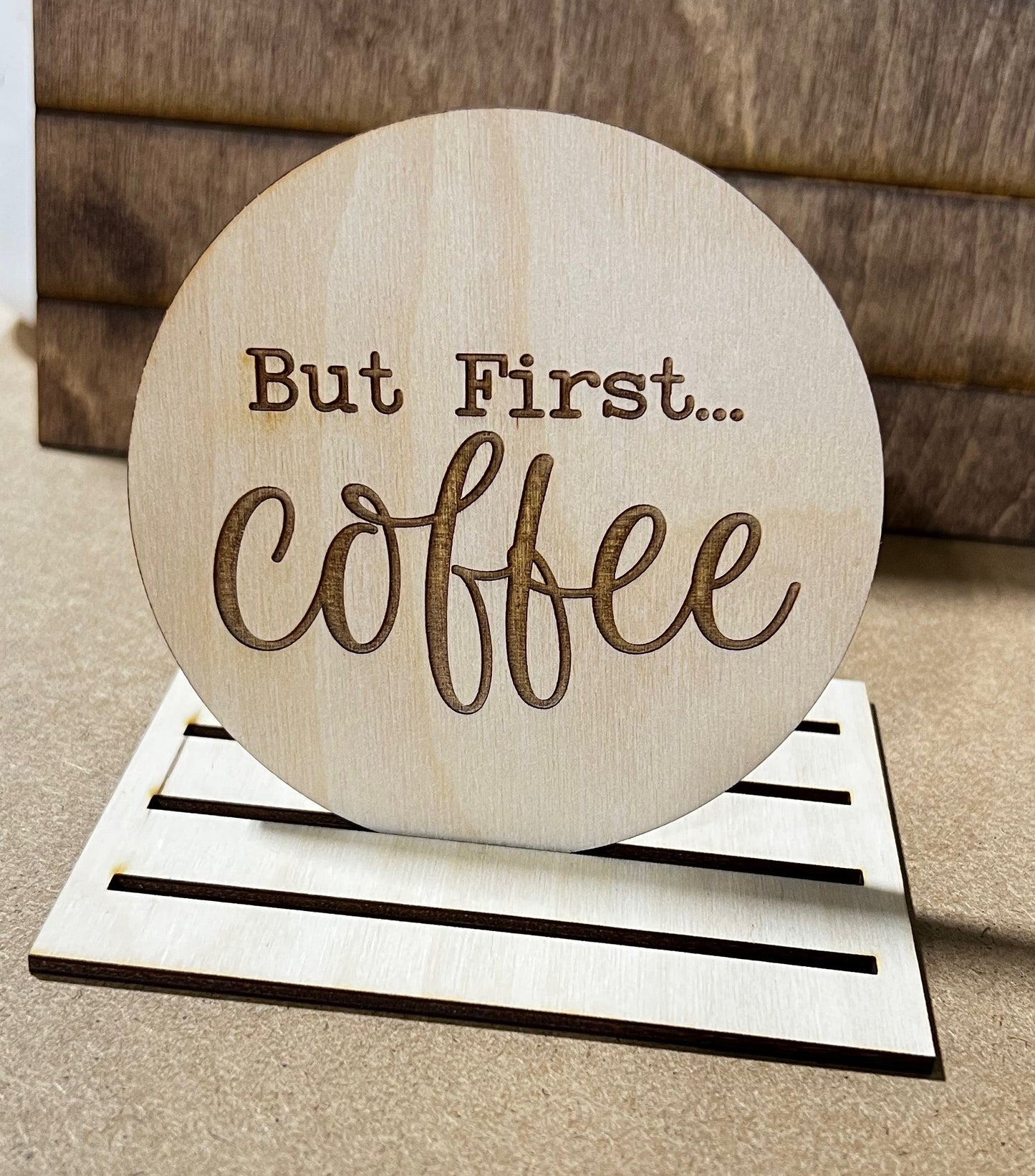 Coffee Coaster, Engraved Wood Coaster Set, Home Decor, Baltic Birch, Coasters,