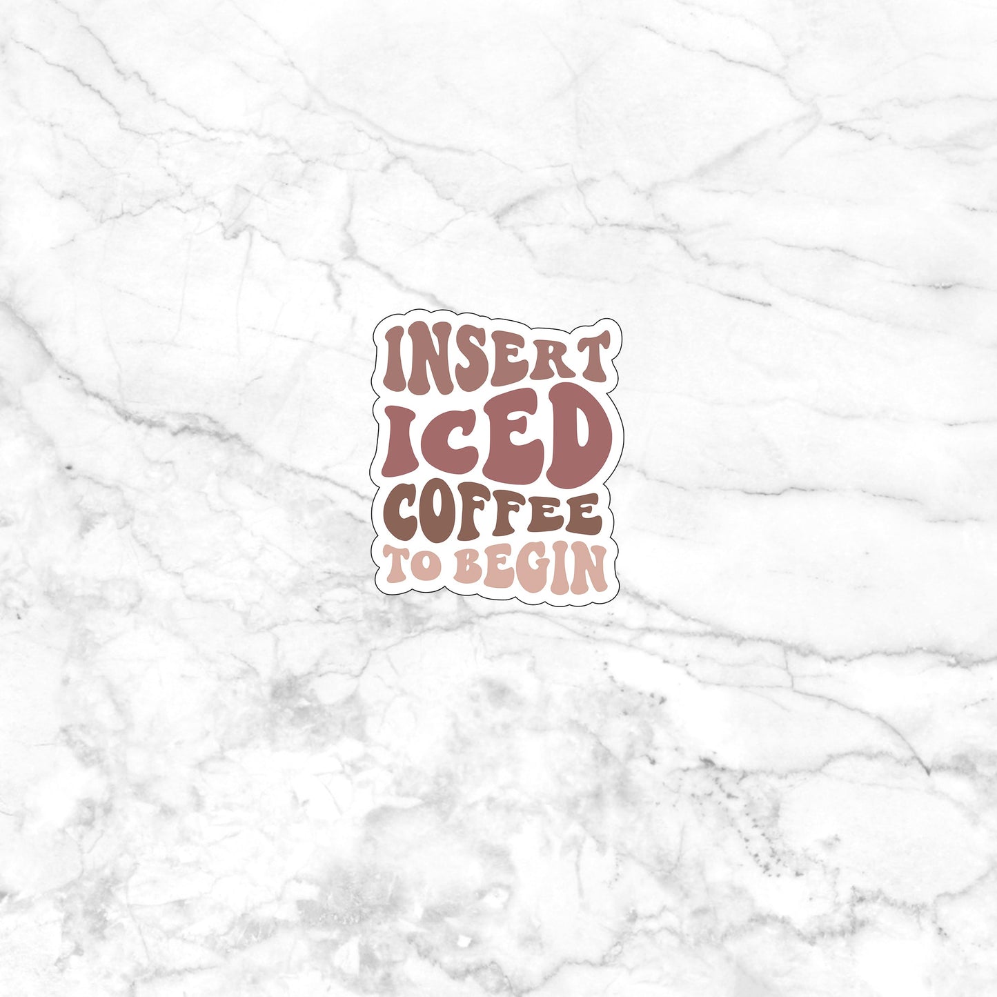 Iced Coffee Sticker, Vinyl sticker, laptop sticker, Tablet sticker