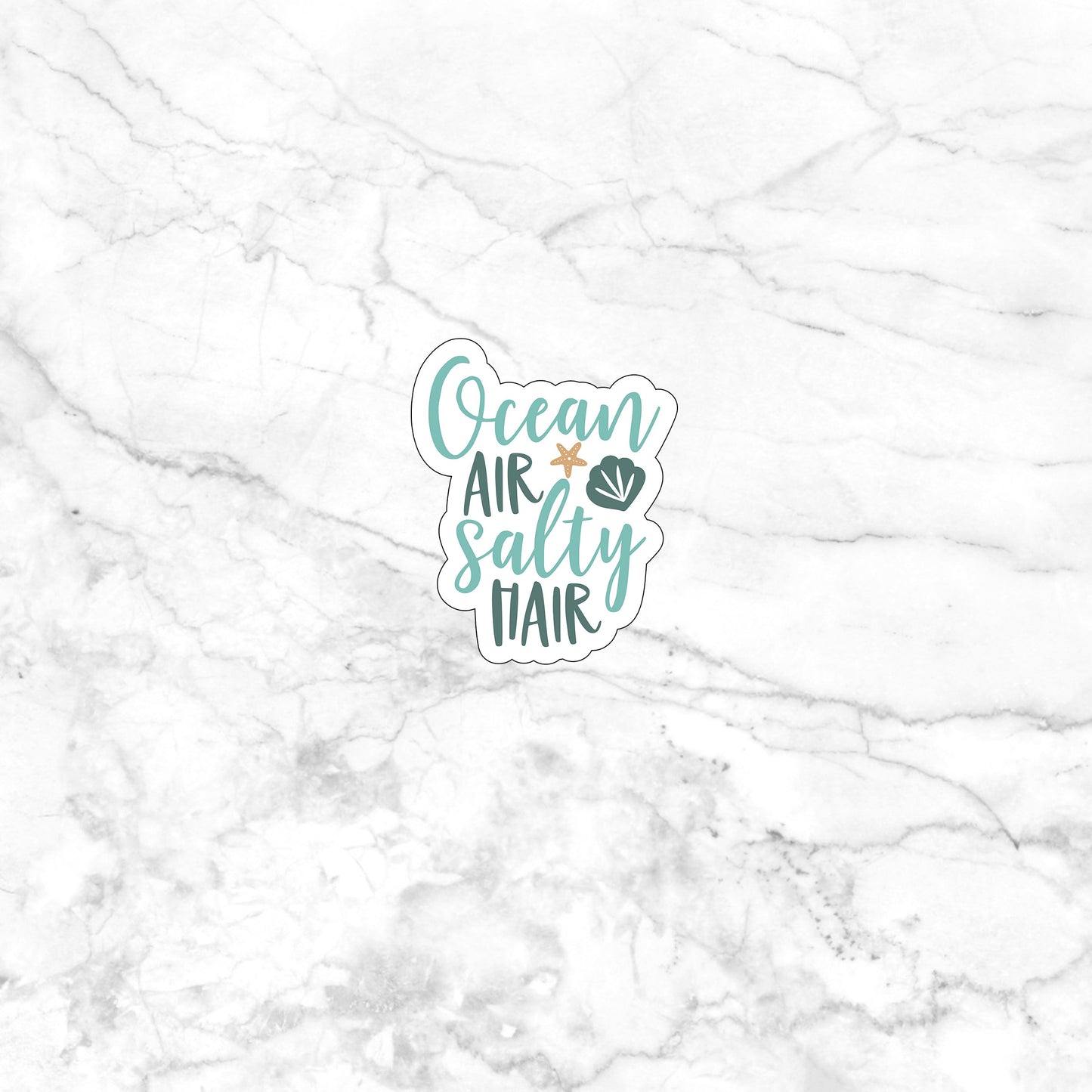 Ocean air salty hair  Sticker,  Vinyl sticker, laptop sticker, Tablet sticker