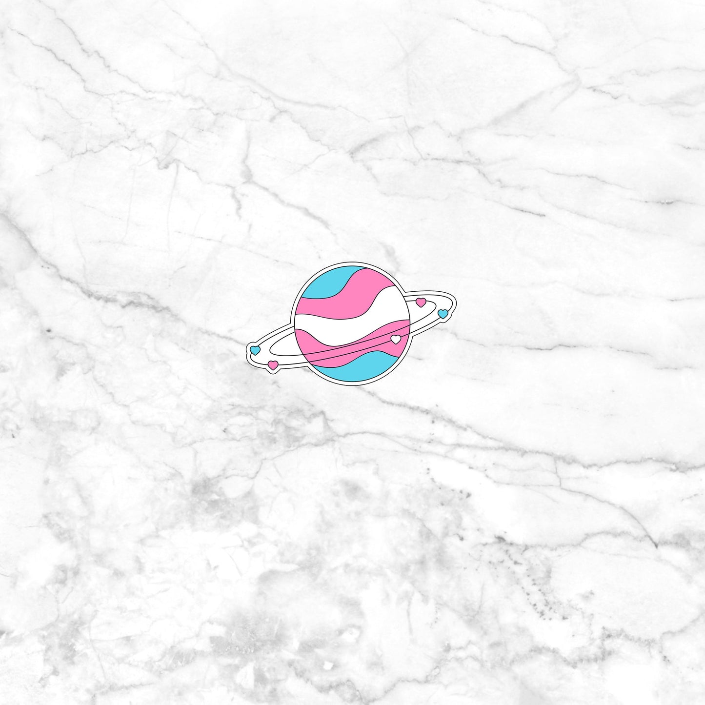 Planet Transgender flag Sticker