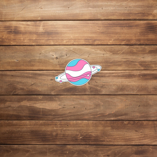 Planet Transgender flag Sticker