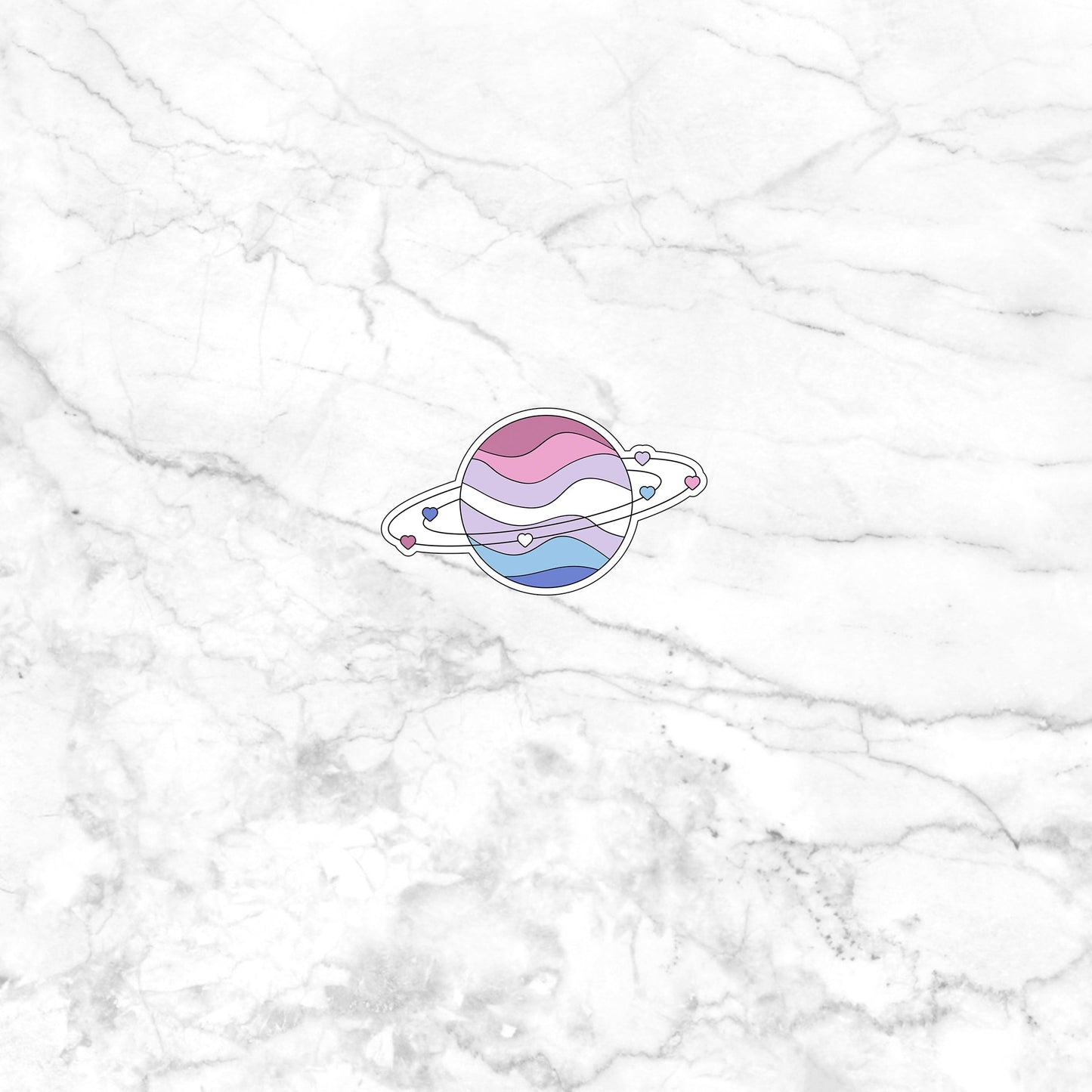 Planet_bigender flag Sticker