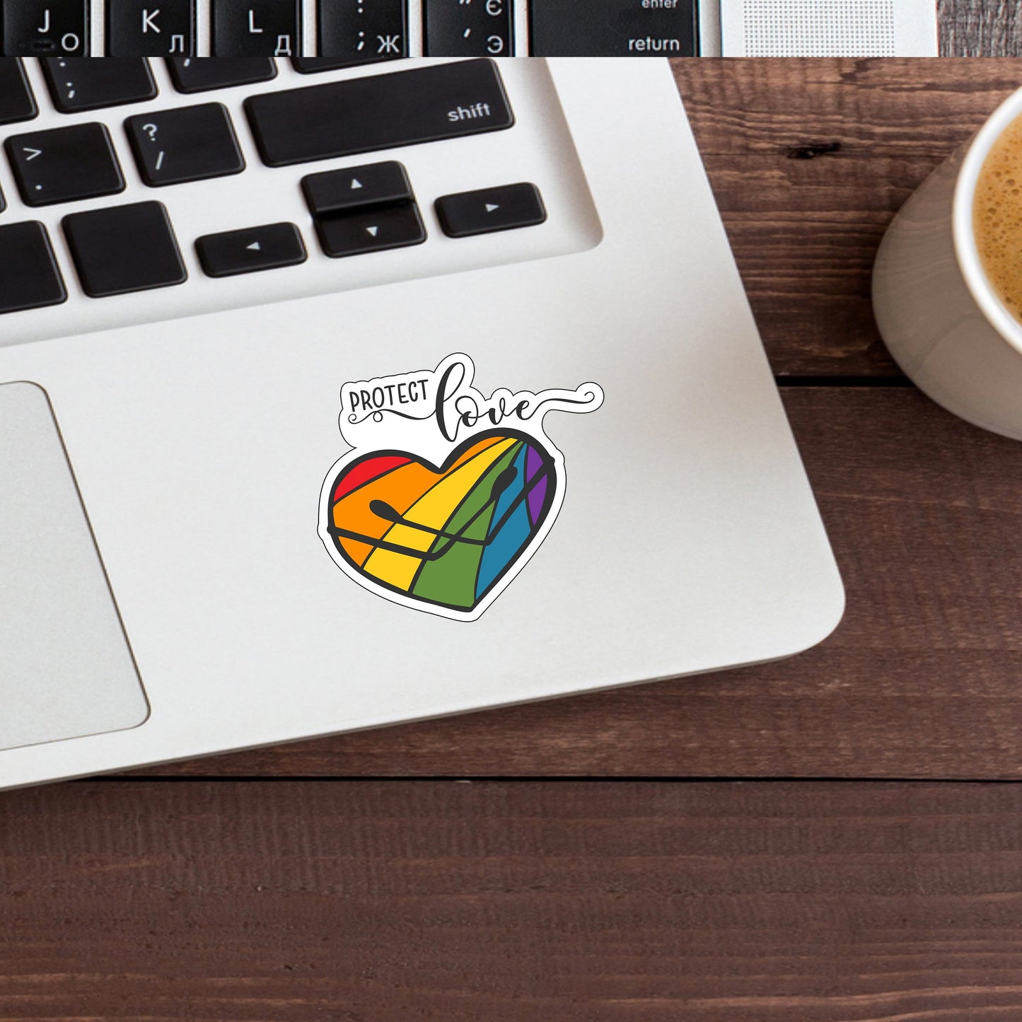 Protect Love  Sticker,  Vinyl sticker, laptop sticker, Tablet sticker