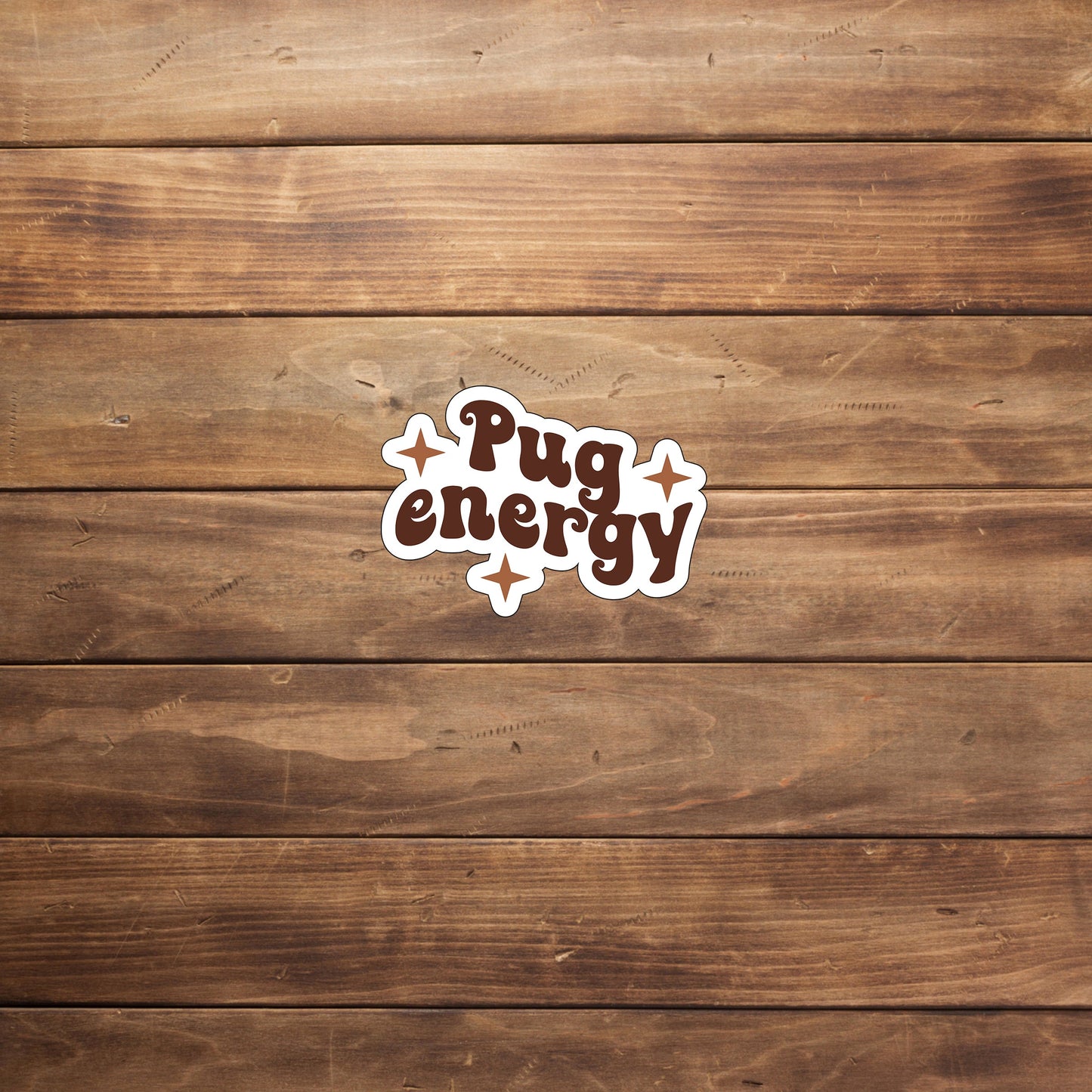 Pugenergy Sticker, Vinyl sticker, laptop sticker, Tablet sticker