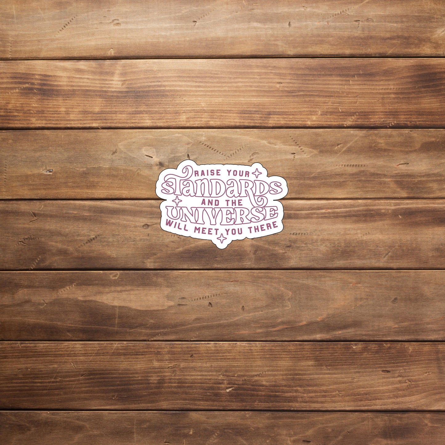 Raise your standards and the universe will meet you there  Sticker,  Vinyl sticker, laptop sticker, Tablet sticker