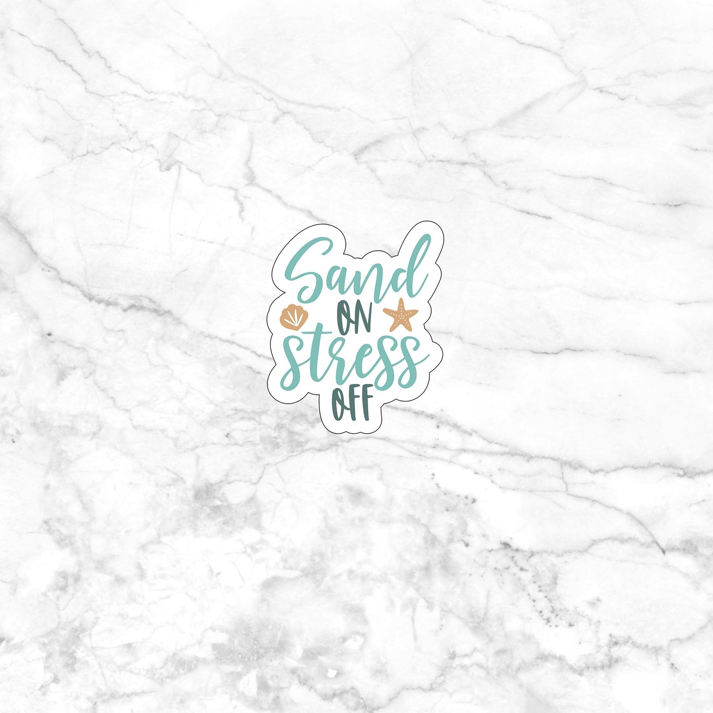 Sand on stress off  Sticker,  Vinyl sticker, laptop sticker, Tablet sticker