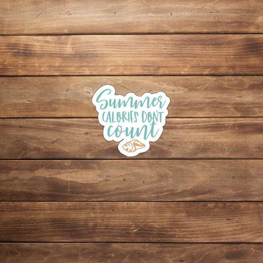 Summer calories  Sticker,  Vinyl sticker, laptop sticker, Tablet sticker