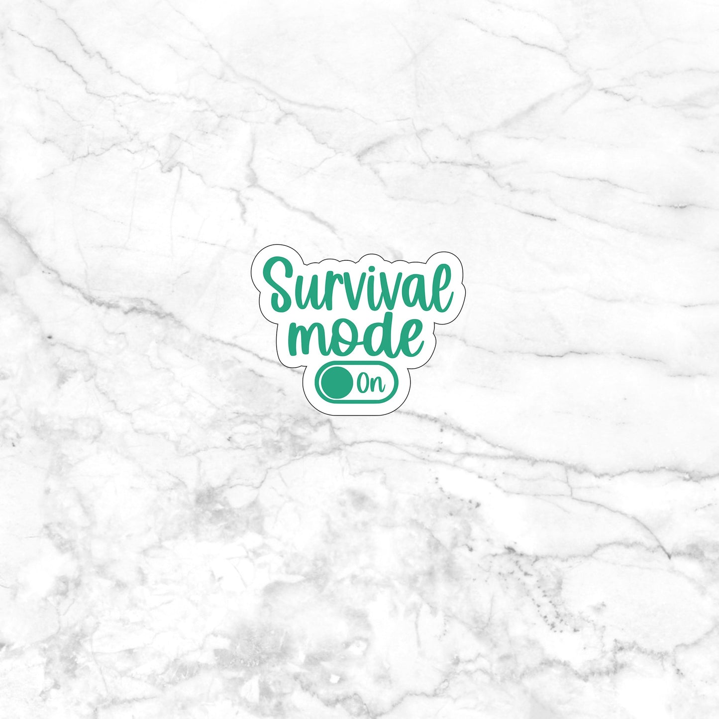 Survival mode on  Sticker,  Vinyl sticker, laptop sticker, Tablet sticker