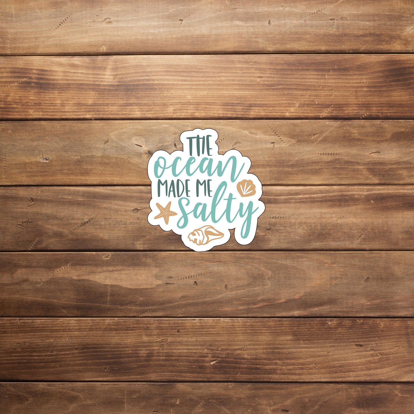 The Ocean made me salty  Sticker,  Vinyl sticker, laptop sticker, Tablet sticker