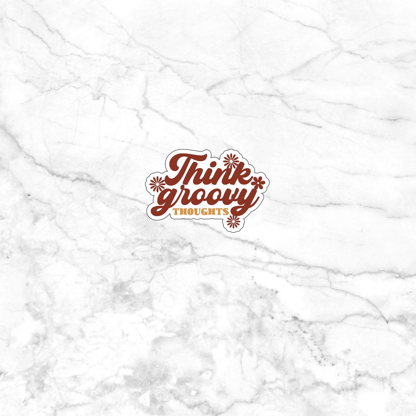 Think groovy thoughts  Sticker,  Vinyl sticker, laptop sticker, Tablet sticker