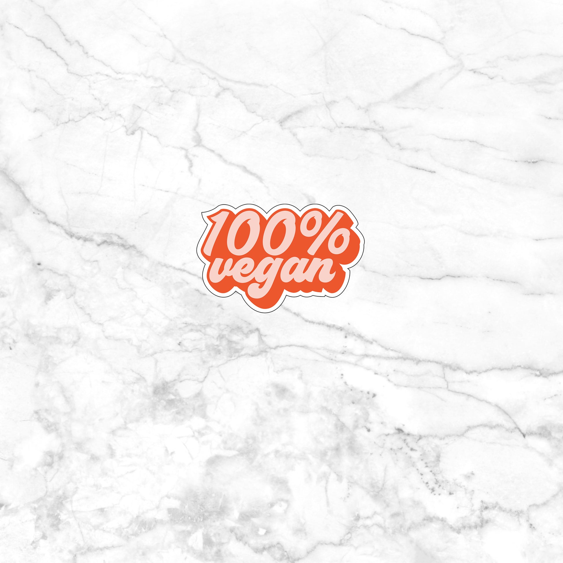 a sticker that says 100 % vegan on it