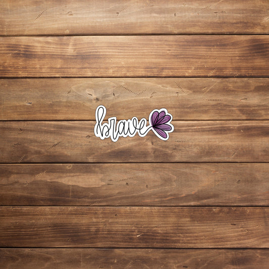 floral_brave  Sticker,  Vinyl sticker, laptop sticker, Tablet sticker