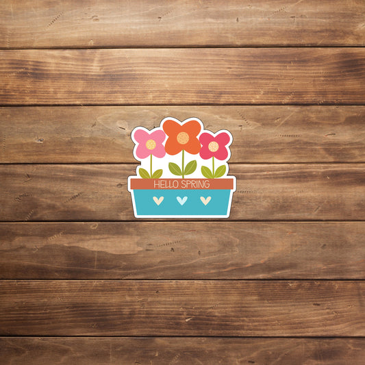 Flowers In Pot Sticker Sticker