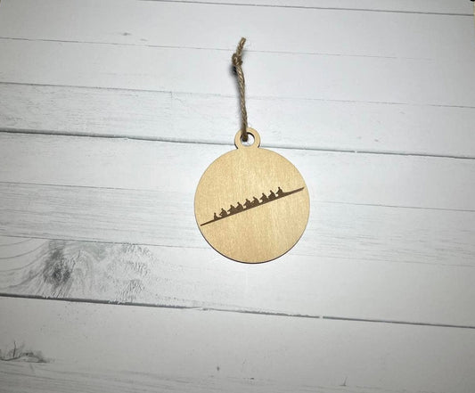 Person Rowing Ornament, Laser Engraved Ornament, Rowing Lover , crew ornament