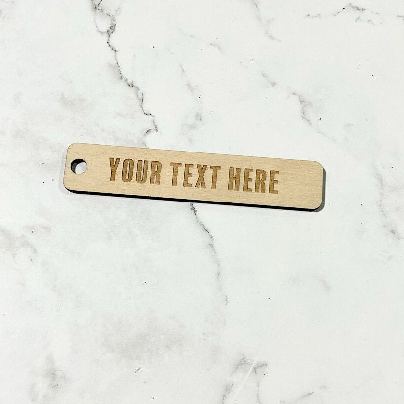 Custom Keychain  , Custom Bag Tag , Laser Engraved Keychain