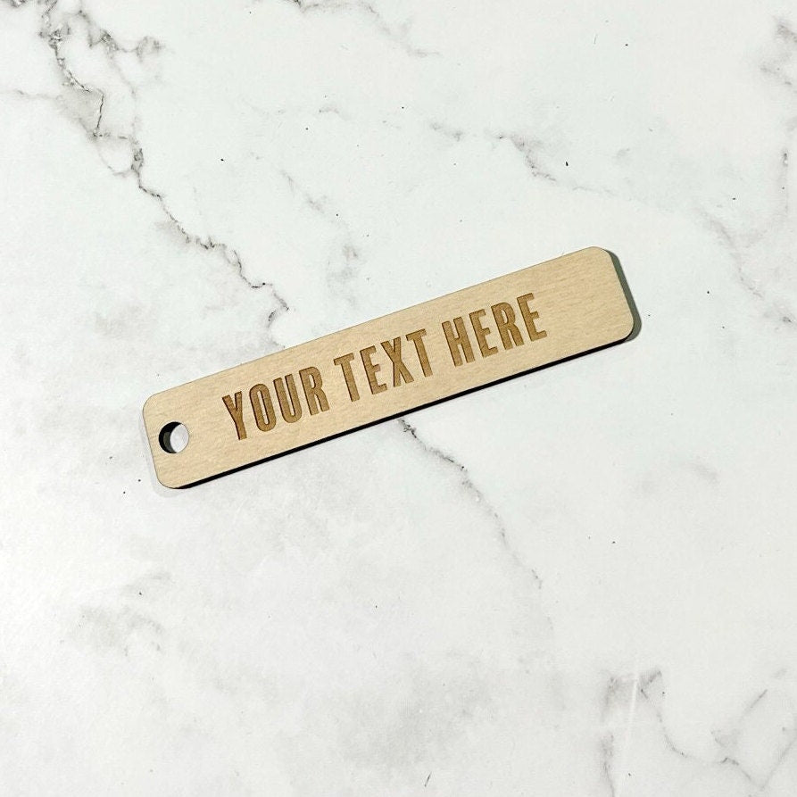 Custom Keychain  , Custom Bag Tag , Laser Engraved Keychain