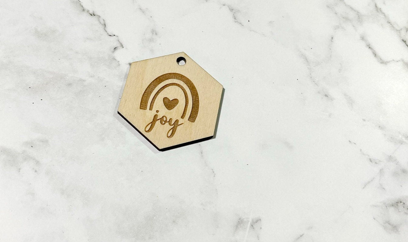 Joy Keychain ,  Inspirational Keychain ,, Custom Bag Tag , Laser Engraved Keychain