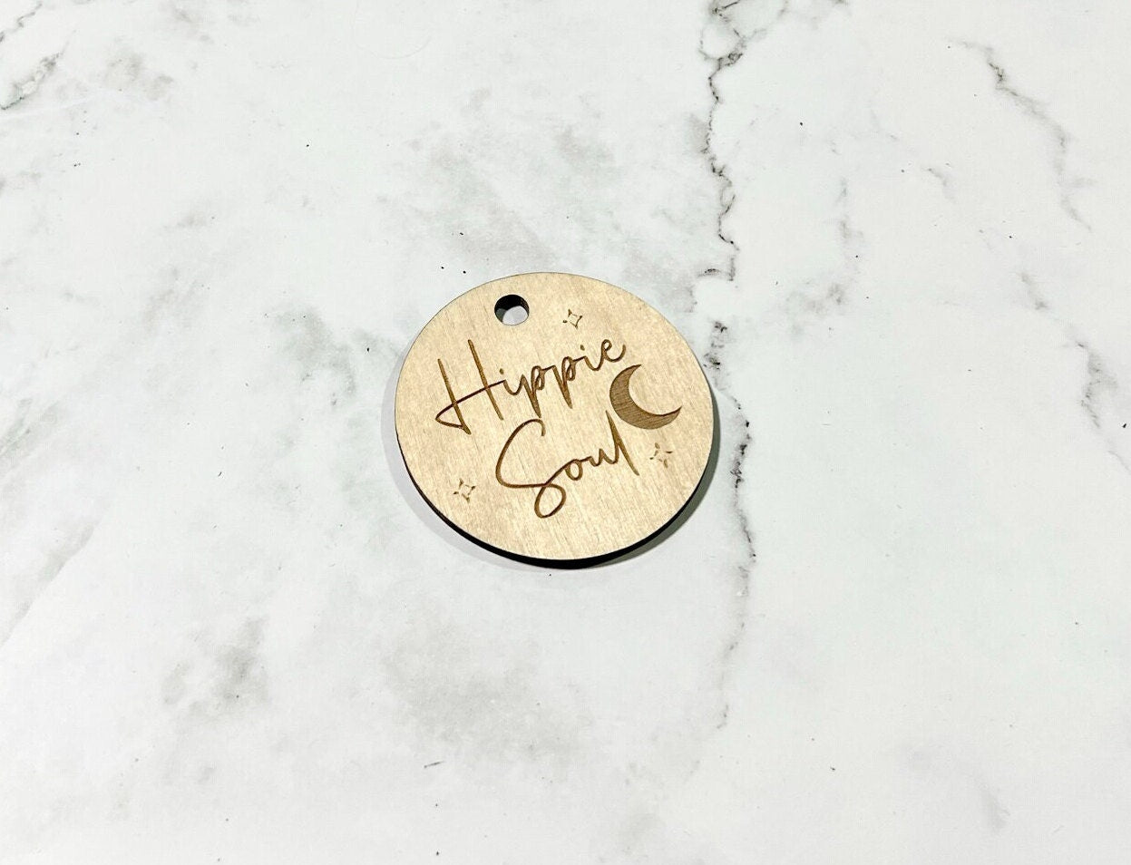 Hippie Soul ,  Inspirational Keychain ,, Custom Bag Tag , Laser Engraved Keychain