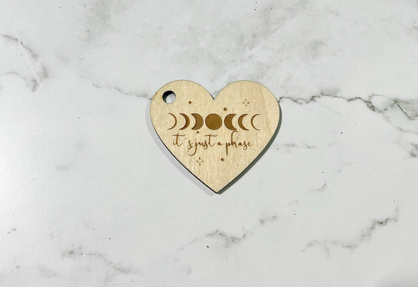 It's just a phase  ,  Inspirational Keychain ,, Custom Bag Tag , Laser Engraved Keychain