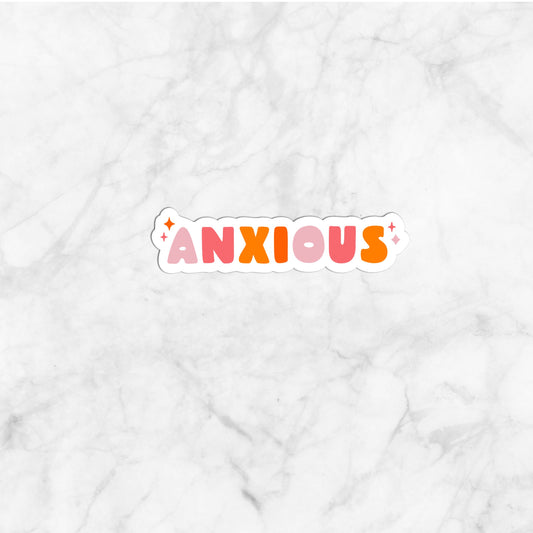 Anxious Sticker, Anxious Decal, Vinyl sticker, laptop sticker