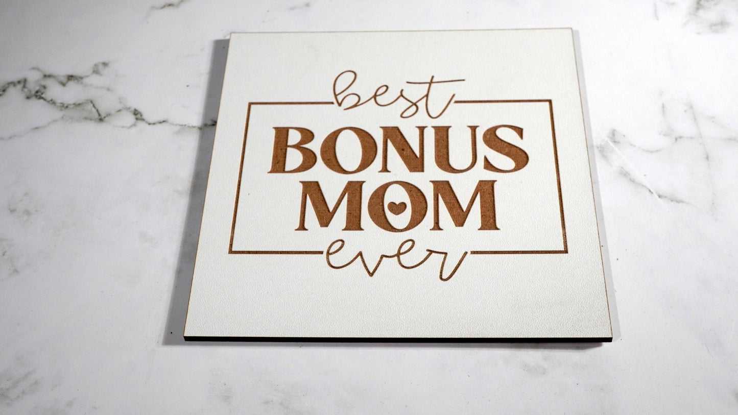 Best Bonus Mom  "5x5 " sign, Scrabble Tile, Wall Art