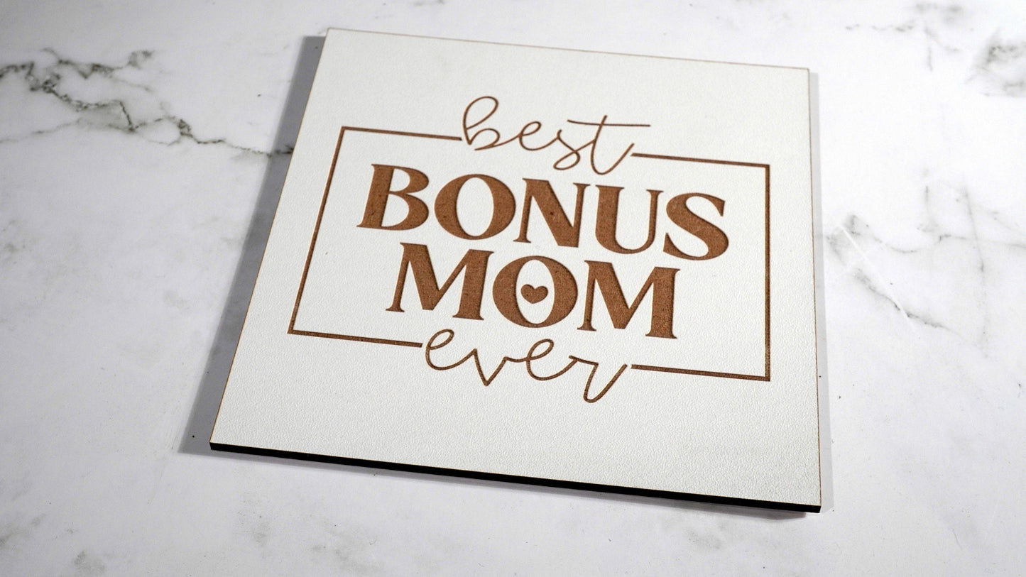 Best Bonus Mom  "5x5 " sign, Scrabble Tile, Wall Art